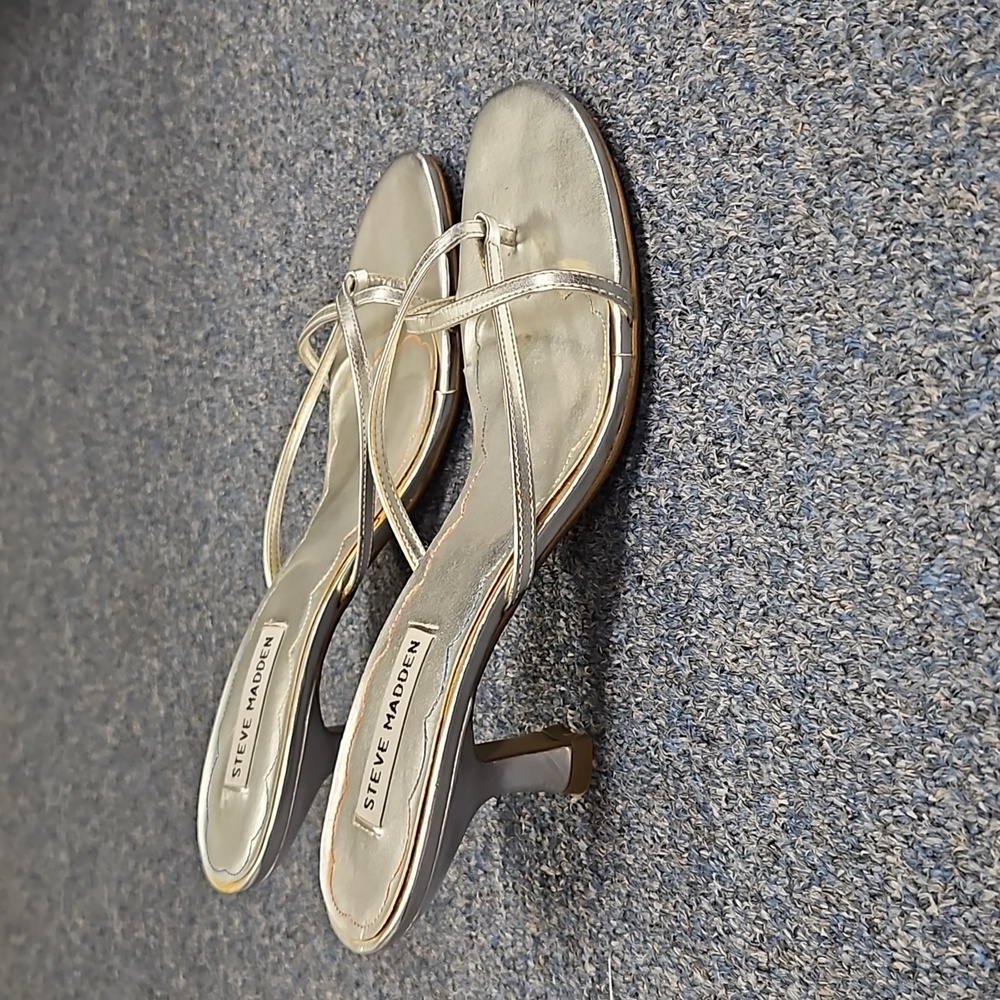 💙 women's shoes Steve Madden heels silver 7.5 - Picture 4 of 5